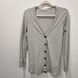 J. Crew Gray Button Up Cardigan Women's Size XS